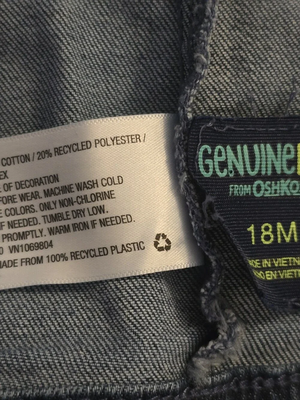 OshKosh Genuine Kids 18M One of a Kind Fall Pumpkin Dogs Denim Jacket